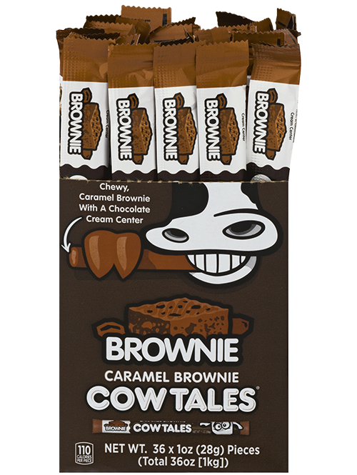 Caramel Brownie Cow Tales 36ct. box of 1oz. sticks