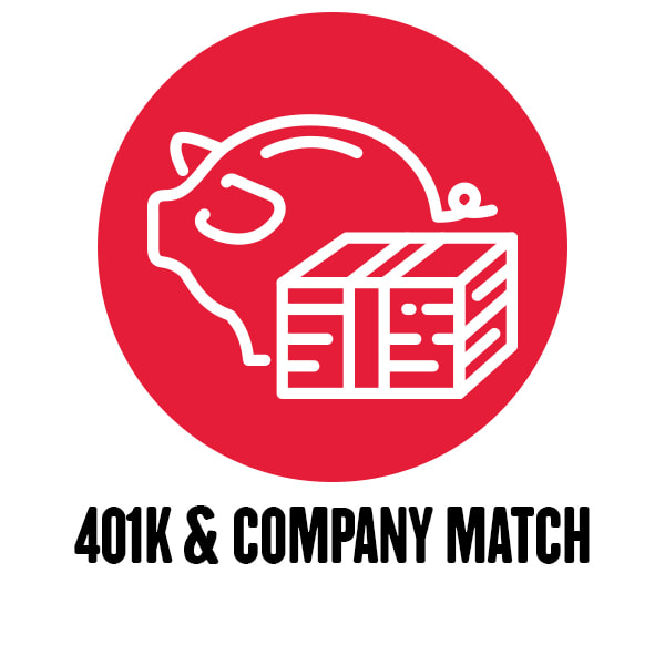 company benefit: 401k and company match