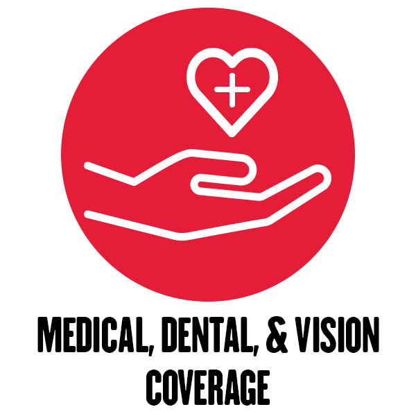 company benefit: medical, dental, and vision coverage