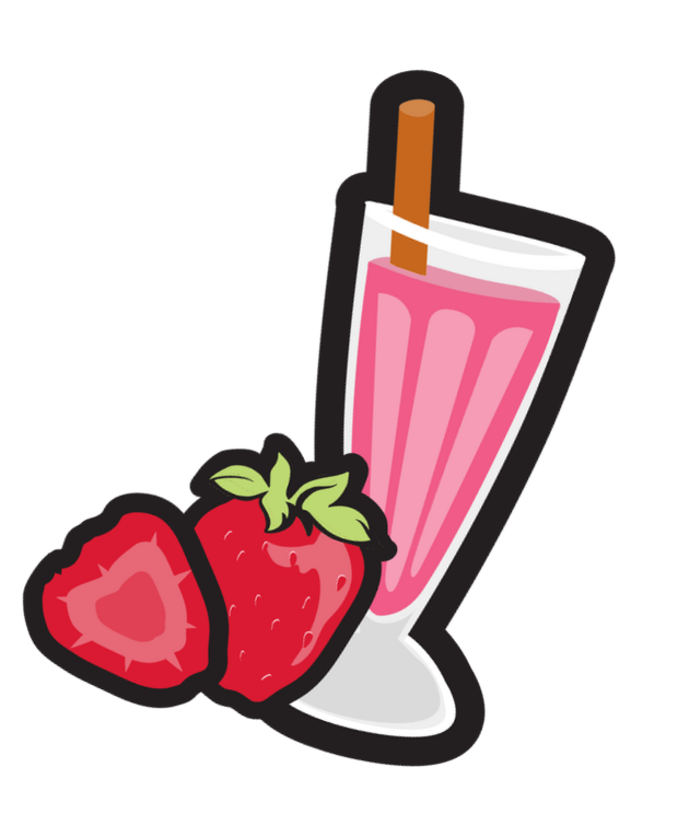 Strawberry Milkshake Illustration
