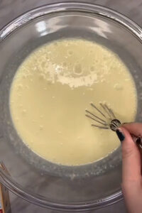 whisk in butter and vanilla