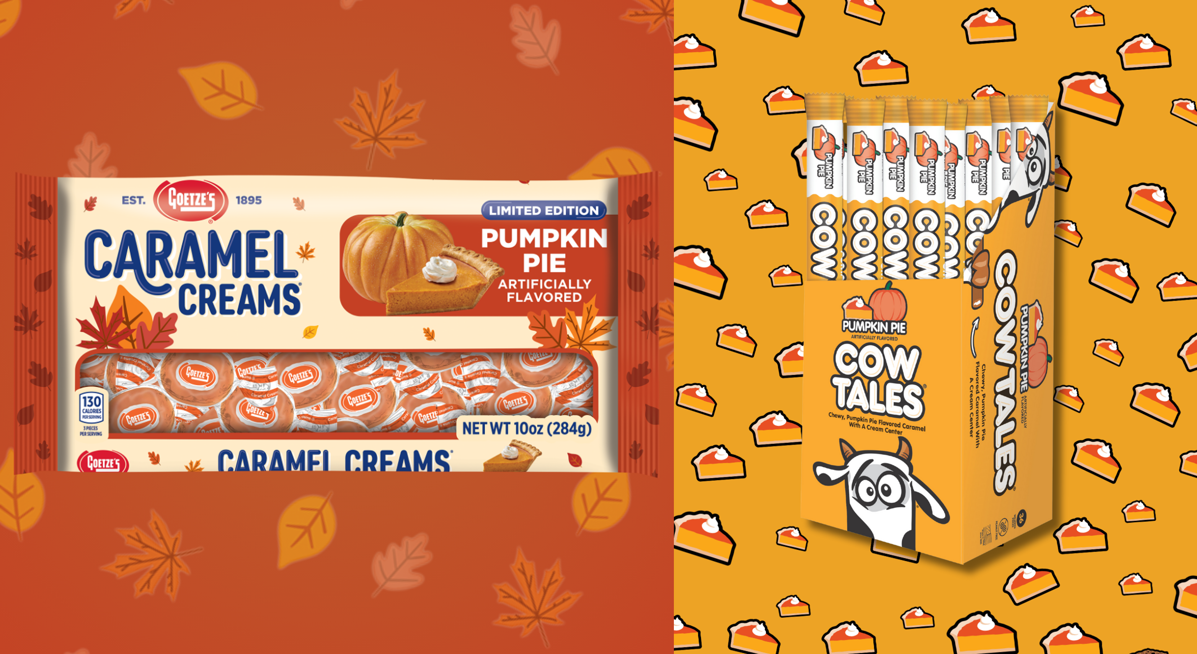 NEW FALL FLAVOR, PUMPKIN PIE CARAMEL CREAMS® AND PUMPKIN PIE COW TALES®