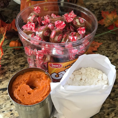 Ingredients for pumpkin muffins