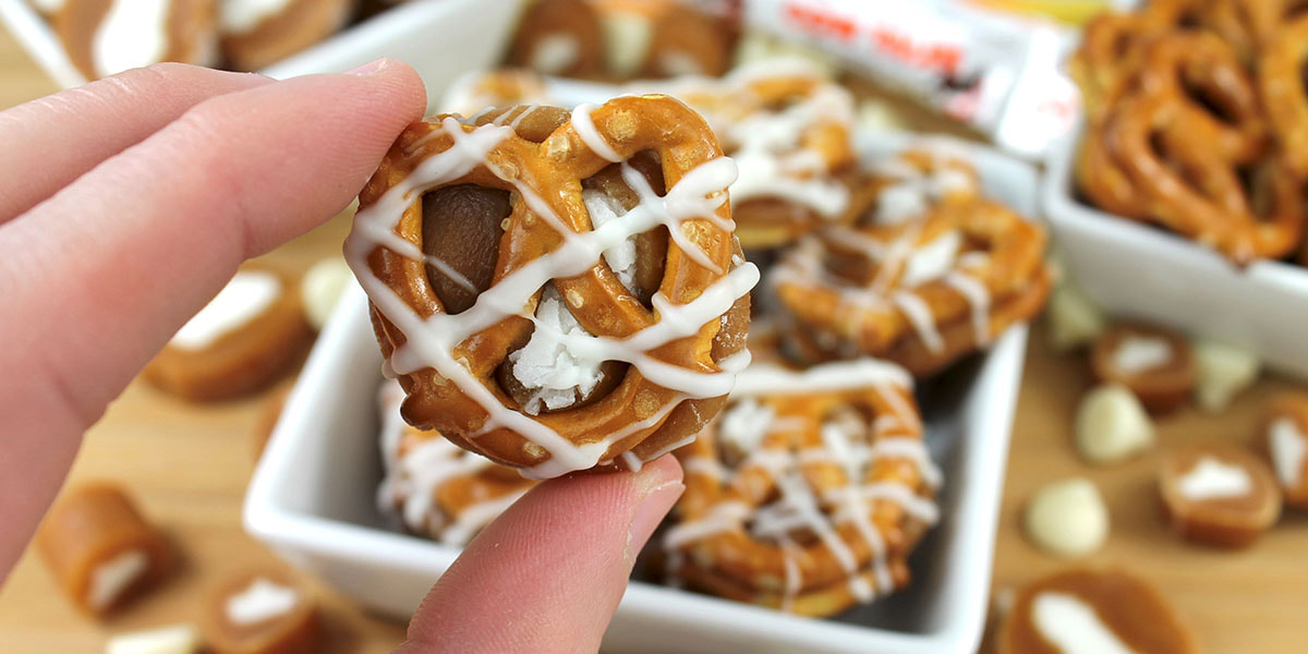 White Chocolate Caramel Pretzels