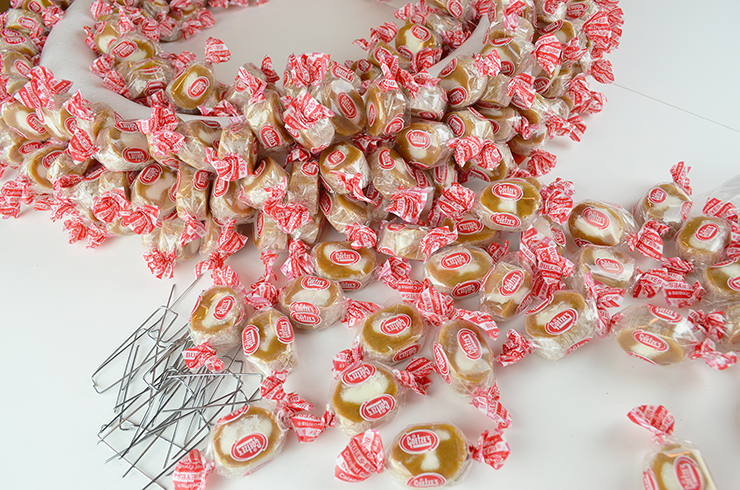 Materials to make a wreath