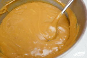 Caramel Apple Sauce in mixing bowl