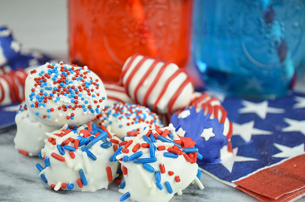Red, White, & Blue Caramels for July 4th